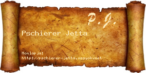 Pschierer Jetta névjegykártya